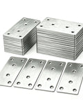Stacks of 40 pieces stainless steel flat mending plates for furniture repair and reinforcement three and one eighth by one point six inch