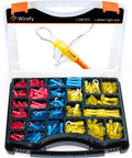 Heat Shrink Wire Connector Kit For Marine And Automotive Wiring Includes Insulated Ring Spade Fork Hook And Butt Terminals Crimp Connectors 22 To 10 Gauge 540 Pieces Weatherproof Heavy Duty Set in black case