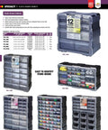 Heavy Duty Drawer Cabinet Organizer With 39 Drawers And 9 Clear Bins, 19 Inch Tall Plastic Storage Cabinet, Stackable Design