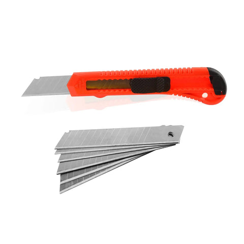 Heavy Duty Art Knife Plus With 15 Blades For Cutting Crafts And Raw Materials 18mm Utility Knife Set visible with blades