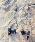 2 Pack Pro Grade Adjustable Tension Flat Line Release Clips For Fishing Kites Downriggers And Lines With Ball Bearing Swivel Thread On Corrosion Resistant Nylon Quick Release For Saltwater And Freshwater Angling, black clips on rock