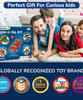 Spin N Go Twenty In One Mechanical Builder Kit For Kids Ages Six To Twelve With A Step By Step Guide Hands On STEM Fun Creative Toy Builds And Daily New Toy Projects For Boys And Girls box with family