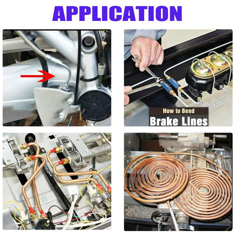 Pro Grade One Quarter Inch Copper Coated Brake Line Kit With Twenty Five Feet Of Flexible Tubing And Sixteen Inverted Flare Fittings