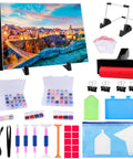 Diamond Painting Light Pad Kit A4 With LED Tracing Box And 5D Tool Set, includes full drill art and two storage boxes
