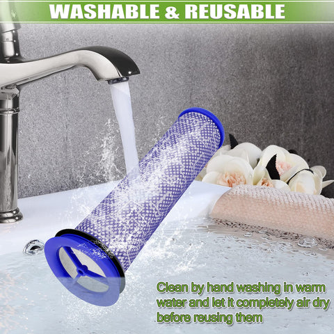 Premium Vacuum Filter Replacement For DC41 DC65 DC66 UP13 UP20 UP30 Multi Floor And Animal Series Vacuums being washed