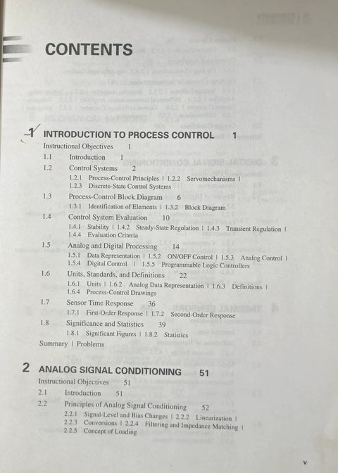 Table of contents from Ultimate Practical Guide To Process Control Instrumentation Technology For Engineers And Tech Pros Fourth Edition