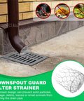 101Mm Gutter Guard Filter Mesh Screen 304 Stainless Steel With 2Mm Hole Grid installed on downspout opening