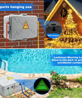 Large Outdoor Electrical Box With IP54 Weatherproof Cover 8 Cable Ports for outlets, timers, extension cords by pool and wall.