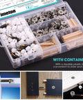 Furniture Connecting Hardware Kit With Cam Locks Dowel Pins And Pre Inserted Nuts And Screws 120 Piece Zinc Alloy Set