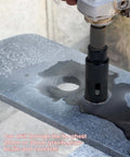 Installed Casaverde diamond core drill bit, 1-3/8 inch hole saw for granite/concrete, 5/8-11 thread