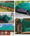 16 Mil Heavy Duty Waterproof Tarp 10 By 10 Feet For Outdoor Use covering firewood, car, and building projects.