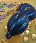 Texas Metal Blue Pearlescent Basecoat Auto Paint Gallon Includes Slow Thinner Ready Mix Formula For Vehicle Wraps Bangers Show Cars Pro Restos With Zero Candy Needed, paint sample in hand.