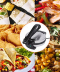 Perfect Nonstick Electric Tortilla Maker With Large 20.5 Cm Heating Area For Homemade Flatbreads And Quesadillas Features Auto Temperature Control.