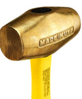 Brass Drilling Hammer 10 Inch, 5 Lb Non Sparking, Double Faced Head With Fiberglass Handle, USA Made, Non Marring