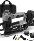 20V Cordless Tire Inflator Portable Air Compressor Pump With 3Ah Max Li Ion Battery and accessories in packaging