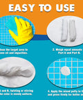 Step-by-step instructions for Heavy Duty Two Part Epoxy Pool Putty For Knockout Crack And Leak Plugging Underwater Or Above Concrete Fiberglass Tile.
