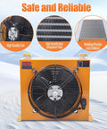 60W Hydraulic Oil Cooler With 110V 60Hz AC High Power Fan Radiator Heat Exchanger 100 Liters Per Minute Flow Forced Oil Cooler