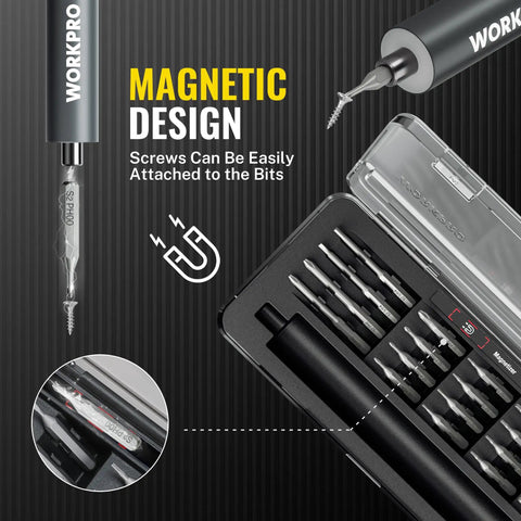 Go-To 20-In-1 Mini Electric Screwdriver Set For DIY And Electronics, All-In-One Precision Driver With 180 RPM Electric Mode And 0.35 Nm Torque, Manual 1.8 Nm, Long-Lasting Battery, Fast Charge, Great For Watches, Smartphones, Drones, And More. Magnetic bit set in case