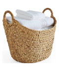 Extra Large Natural Water Hyacinth Boat Basket With Steel Frame For Home Storage And Decor Durable Handwoven Basket With Sturdy Handles