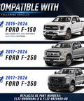 Image showing Ford trucks compatible with Rock Solid Ford Boxlink Tie Down Anchors 4 Pack Heavy Duty Truck Bed Mounting Cleats.