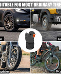 Four Pack Cute Duck Glow In The Dark Tire Valve Caps for Cars Motorcycles Trucks and Bicycles Black Titanium Alloy