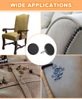 Top Shelf Decorative Upholstery Tack Nails Featuring A Sleek Black Carbon Steel Build in a 150 piece kit for furniture applications.