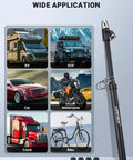 12 Inch Dual Head Tire Pressure Gauge With Extended Tube For Semi Truck RV Car And Motorcycle, beefy heavy duty tire gauge with air chuck