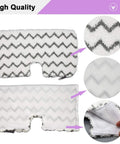 6 Pack Steam Mop Pads Replacement For Shark Steam Pocket Mops S3500 Series And S3601 Models showing microfiber texture and layers