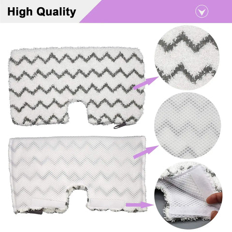 6 Pack Steam Mop Pads Replacement For Shark Steam Pocket Mops S3500 Series And S3601 Models showing microfiber texture and layers