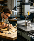 Custom CNC Machined Metal Parts Turning And Milling Fabrication Aluminum Stainless Steel Brass Components For DIY Makers And Industrial Fixtures Built From Your Drawings And Specs on CNC mill