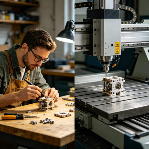 Custom CNC Machined Metal Parts Turning And Milling Fabrication Aluminum Stainless Steel Brass Components For DIY Makers And Industrial Fixtures Built From Your Drawings And Specs on CNC mill