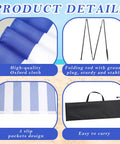 Long Beach Wind Screen 25 Ft By 4 Ft Privacy Fence With 5 Foldable Metal Poles And Carry Bag product details image