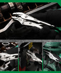 5-Piece Locking Pliers Set With Long Nose And Curved Jaw For Gearhead Projects Premium CR-V Steel used in engine assembly