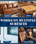 Top Shelf Furniture Restore Paste And Leather Conditioner Plus Wood Polish Cleaner With Brush for leather couch, wood table, vinyl and faux leather.