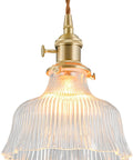 Clear glass shade on brass fixture of dope black mini pendant light fixture for kitchen island and dining area, adjustable chandelier.