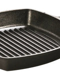 Square Cast Iron Grill Pan 10.5 Inches Preseasoned Square Skillet With Ridged Grill Surface For Burger Searing And Boss Level At Home Sear