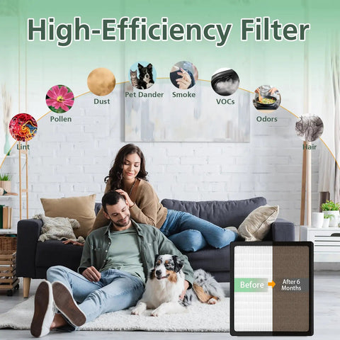 Replacement D Filter Kit For Select Air Purifiers Fits IAF-H-100D AC-2118 AC-2123 IAP-10-280 IAP10280 Includes One HEPA Filter And Two Carbon Filters With Double Layer Filtration For Pollen Dust Pet Dander And Fabric Fibers