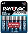 High Energy AA Batteries 12 Pack Alkaline Double A For Long Lasting Power In High Drain Devices Like Flashlights Wireless Mice Remotes Toys
