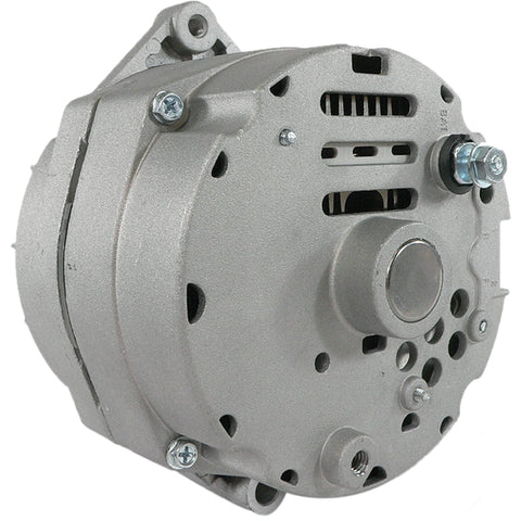 High Output 105 Amp 12 Volt External Fan Alternator Replacement For Chevrolet GMC Buick Oldsmobile Pontiac 1968 Through 1989 Three Wire System B Plus Terminal Ready Plug And Play