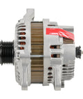 Side view of Bosch Premium 100 Percent New 115 Amp Alternator For Select Chrysler 200 Sebring Dodge Avenger Caliber Jeep Compass Patriot