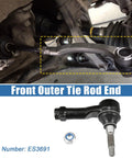2 Pack Front Outer Tie Rod End Links Kit For Ford F 150 2004 2008 And Lincoln Mark LT 2006 2008 Premium OEM Replacement ES3691 Steering Suspension Upgrade installed on front suspension