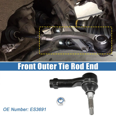 2 Pack Front Outer Tie Rod End Links Kit For Ford F 150 2004 2008 And Lincoln Mark LT 2006 2008 Premium OEM Replacement ES3691 Steering Suspension Upgrade installed on front suspension