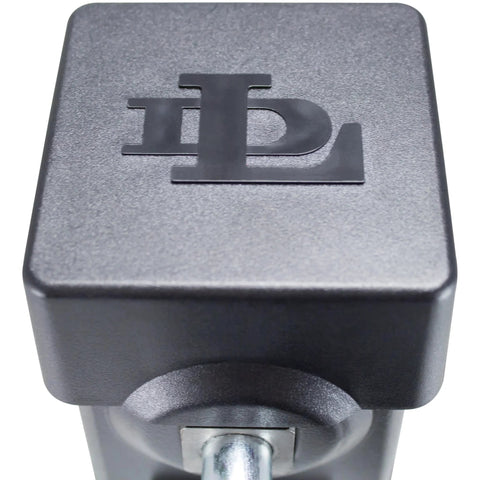 Close-up of DLx-SF Marine Jack swivel top; black plastic housing with mounting bolt, 2,000 lb capacity