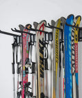 Heavy Duty Ski Wall Rack Storage System With Adjustable 32 Inch Rails Holds Up To 10 Pairs Of Skis, Perfect For Garage Or Shed Organization And Snowboard Gear, Supports Up To 300 Lbs