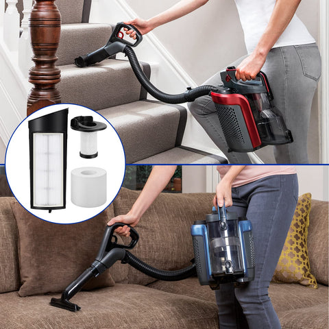 Vertex Pro Powered Lift Away Cordless Vacuum Replacement Filter Kit With 2 Foam Filters 2 Pre Motor Filters 1 HEPA Filter And 1 Cleaning Brush For IC160 IC162 ICZ362H Models, handheld vacuum cleaning stairs and couch