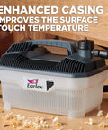 Pro Grade Wood Bending Steam Generator With 1.3 Gallon Tank And 12 Foot Hose For Portable Steam Box And Curved Wood Projects Ideal For Home Workshops With Long Run Time And Water Level Indicator on wood surface with enhanced casing