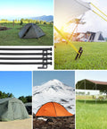 Heavy Duty Forged Steel Tent Stakes 8 Inch Kit With Storage Bag 8 16 32 Pack Camping Gear Built Tough For Rocky Deserts Snowfields