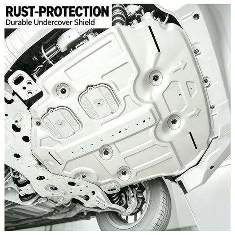 30 Piece Splash Shield Fastener Kit With T30 Torx Screws And Clips For Engine Underbody Panels Durable Nylon And Metal Construction With U Nut Clips To Prevent Loosening On Rough Roads. installed on white underbody shield