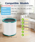 HEPA Air Filter Replacement For Tower Purifier Pure Cool Link TP01 TP02 TP03 AM11 BP01 Models Replaces 968126-03 2 Pack