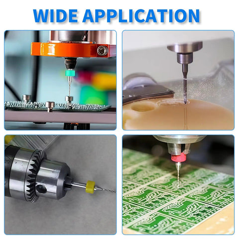 1.9Mm Micro Drill Bits Tungsten Carbide Set, 10 Pcs, 3.18mm Shank, drilling PCBs and other materials.